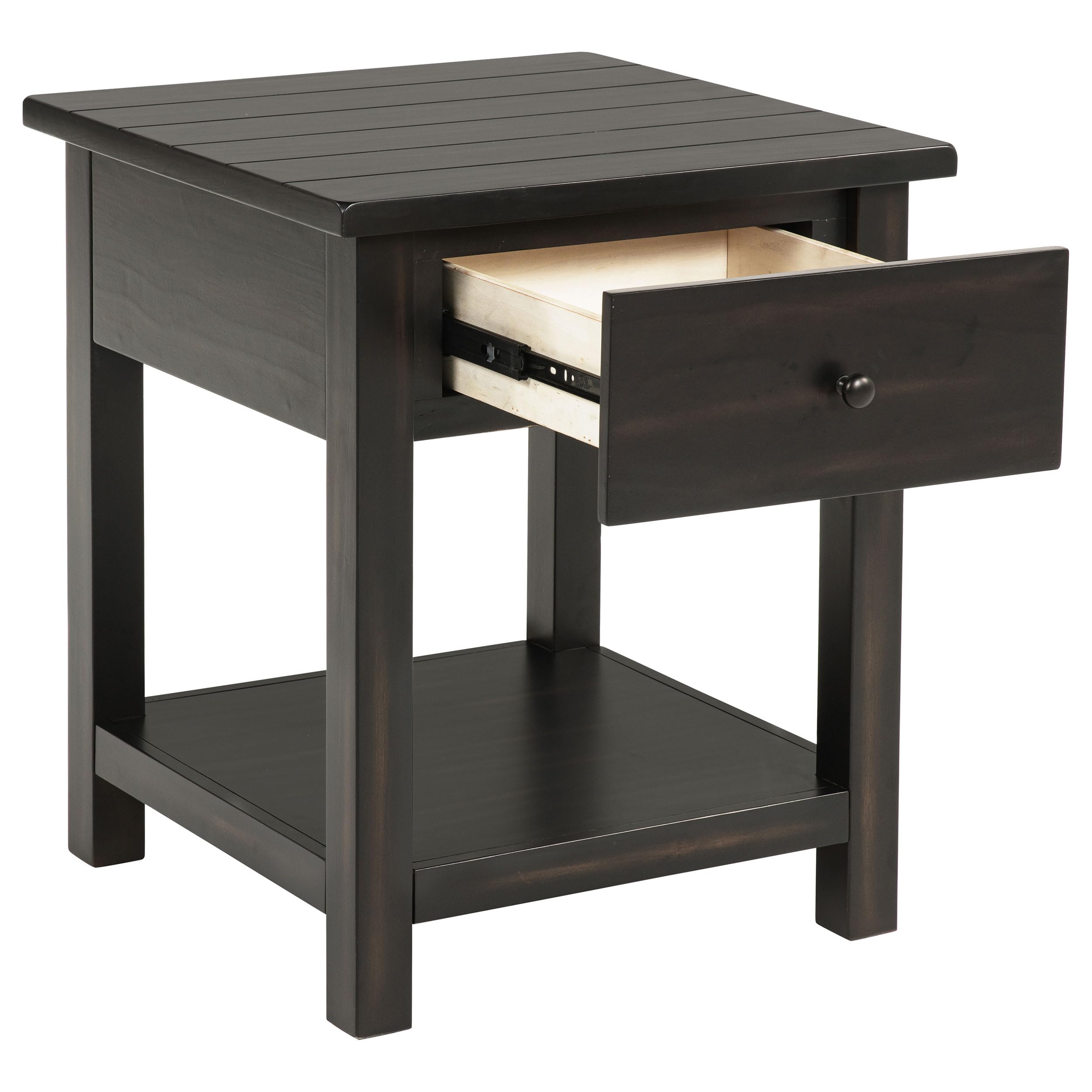 Coaster Home Furnishings Payne 1-Drawer Wood End Table with Shelf Java