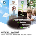 Nicetown Thermal Insulated Blackout Curtain And Drapery Triple Weave Soundproof Solid Ring Top Window Drape For Bedroom (Sold Individually, 42 Inches By 63 Inch, Toffee Brown)