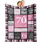 Atokker 70Th Birthday Gifts For Women Blanket,70Th Birthday Decorations For Women Men, 70Th Birthday Gifts, Best Gifts For 70 Ye
