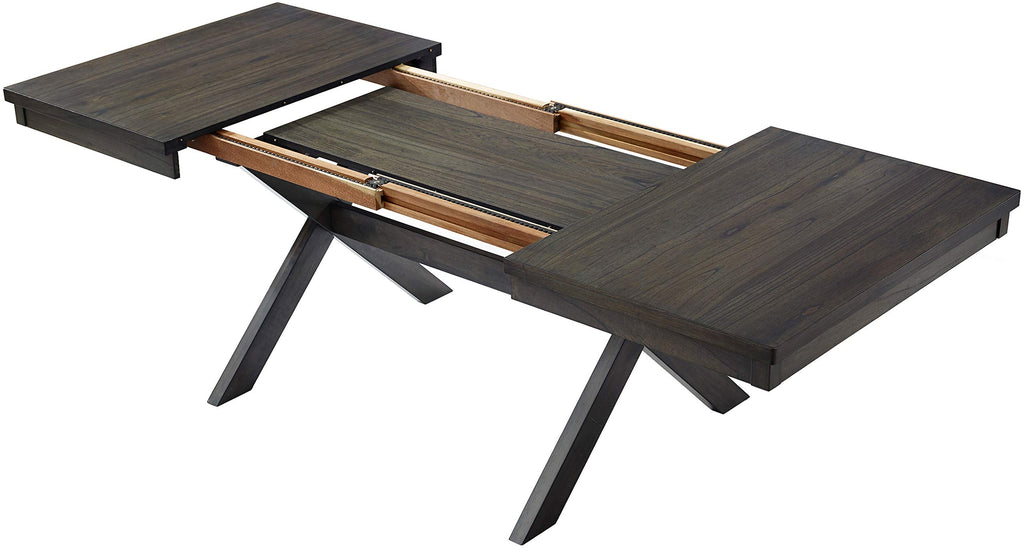 Crosley Furniture Hayden 5-Piece Modern Farmhouse Dining Table Set for 4 with Slat Back Chairs, Slate