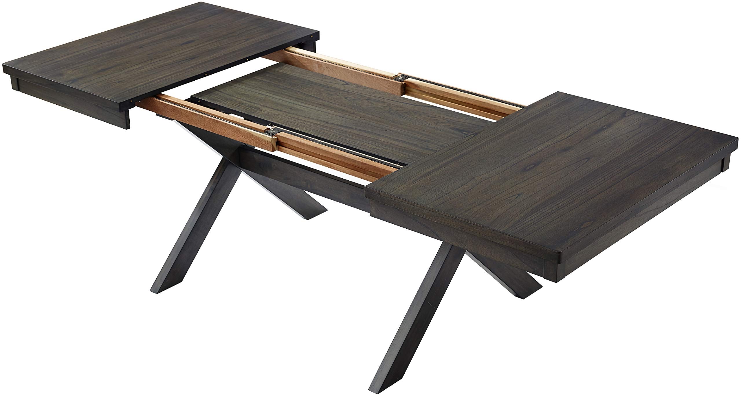 Crosley Furniture Hayden 5-Piece Modern Farmhouse Dining Table Set for 4 with Slat Back Chairs, Slate