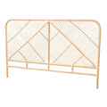 Baxton Studio Walid Modern Bohemian Natural Brown Rattan Queen Size Standalone Headboard