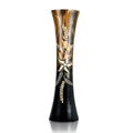 AeraVida Hand Carved Tropical Flower 14-inch Curved Cylindrical Wooden Vase Brown