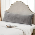 SOCHOW Body Pillow Cover 21x54 Inches, Super Soft and Cozy Fleece Long Body Pillowcase with Zipper Closure,1 Pack, Grey