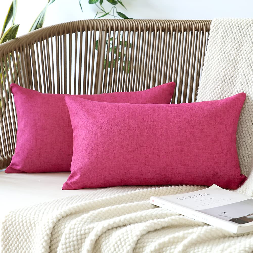 Otostar Pack Of 2 Outdoor Waterproof Decorative Pillow Covers 12X20 Inch Garden Throw Pillow Covers Outdoor Pillowcase Cushion C