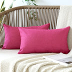 Otostar Pack Of 2 Outdoor Waterproof Decorative Pillow Covers 12X20 Inch Garden Throw Pillow Covers Outdoor Pillowcase Cushion C