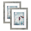 Scholartree Grey 11x14 Picture Frame set of 2,Display 11x14 without Mat or 8x10 with Mat,Wall Gallery Photo Frames