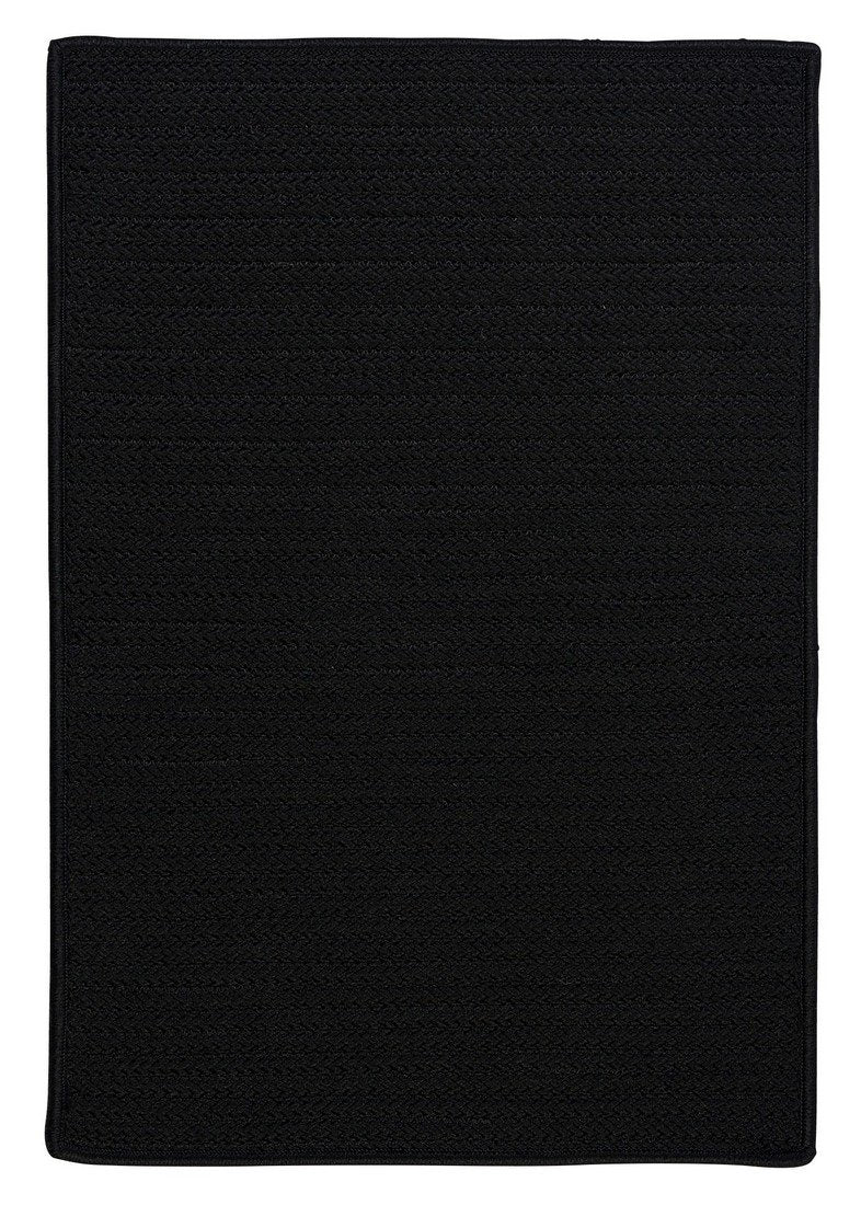 Simply Home Solid Black 7Ft X 9Ft