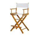 Casual Home 24" Director's Chair Honey Oak Frame-with White Canvas, Counter Height