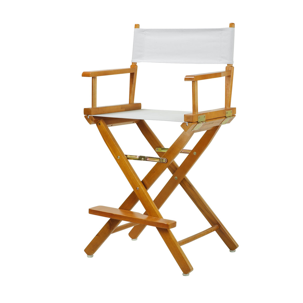 Casual Home 24&quot; Director's Chair Honey Oak Frame-with White Canvas, Counter Height