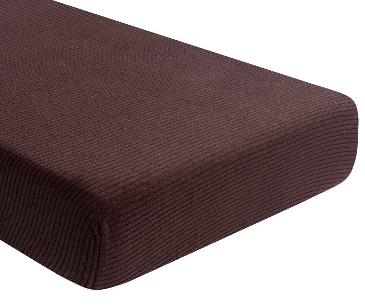 Searchi Stretch Jacquard Sofa Couch Cushion Covers Replacement Cushion Slipcovers Stretch Sofa Seat Cover Furniture Protector Sofa Slipcover Soft With Elastic Bottom(Medium, Reddish Brown)