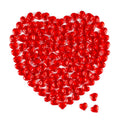 Red Acrylic Heart Translucent Hearts Shaped Crystals Gems for Table Scatter, Valentine's Day, Wedding, Artwork, Birthday Party D