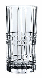 Nachtmann Square Collection, 11'' Glass Vase, Modern Geometric Design, Bavarian Crystal, Clear, Dishwasher Safe