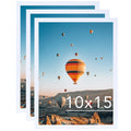 JCJMY 10x15 White Picture Frame Set of 3, Horizontal and Vertical Formats for Wall Hanging, 10 x 15 Wall Gallery Poster Photo Fr