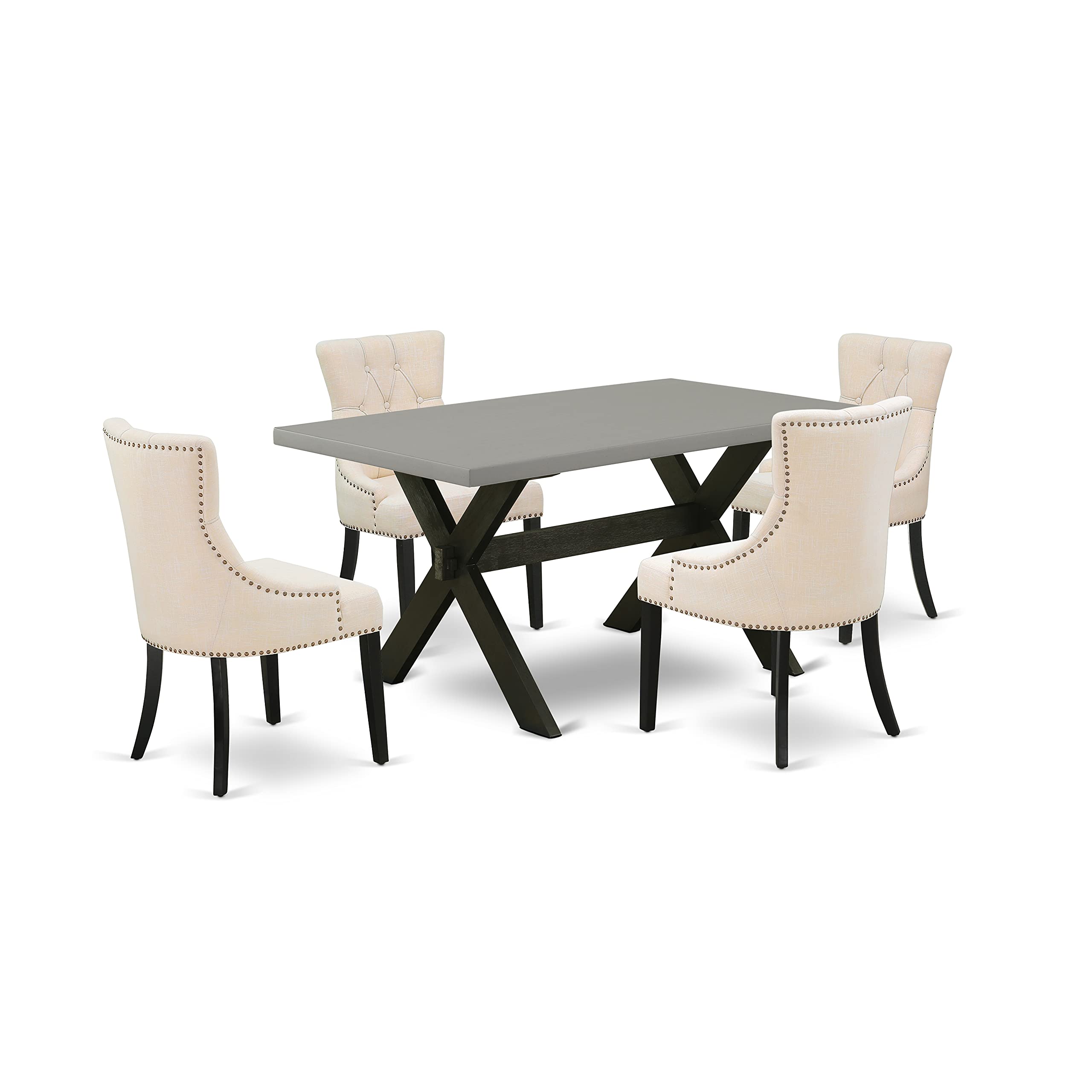 East West Furniture Kitchen Table Set, 36X60 Inch, X696Fr102-5