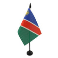 Namibia Table Flag 4' X 6' - Namibian Desk Flag 15 X 10 Cm - Black Plastic Stick And Base - Az Flag