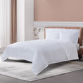 The Cotton & Silk 100% Luxury Long-Staple Cotton Duvet Cover Set - Soft & Breathable, Queen Size, White (1 Duvet Cover With Corn