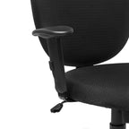 American Furniture Classics OS Home and Office Rolling Adjustable Height and Seat Tilt Task Chair, Grey and Black