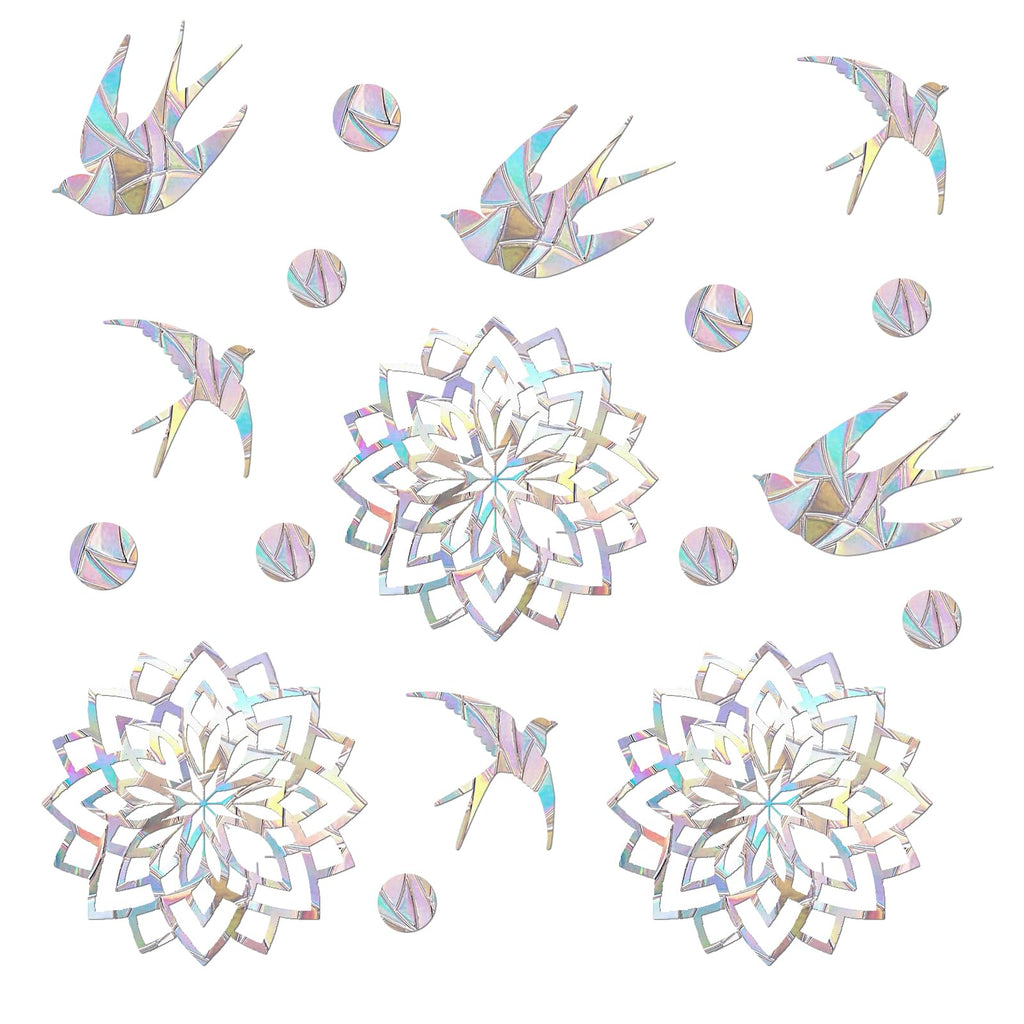 27 Pieces Birds Static Window Clings Anti Collision Window Decals for Bird Strikes, Glass Door Window Stickers, Stop Birds Flyin