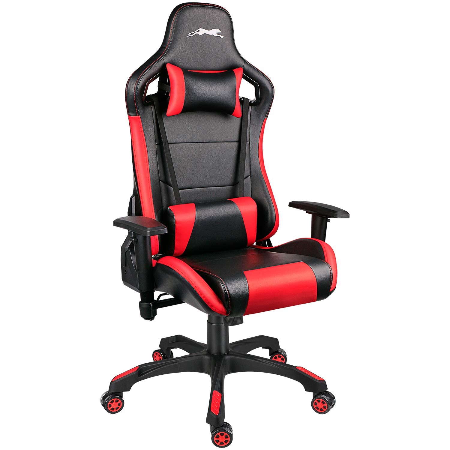 Leopard Gaming Chair, High Back PU Leather Office Chair, Adjustable Video Gaming Chairs, Swivel Racing Chair with Adjustable Arm
