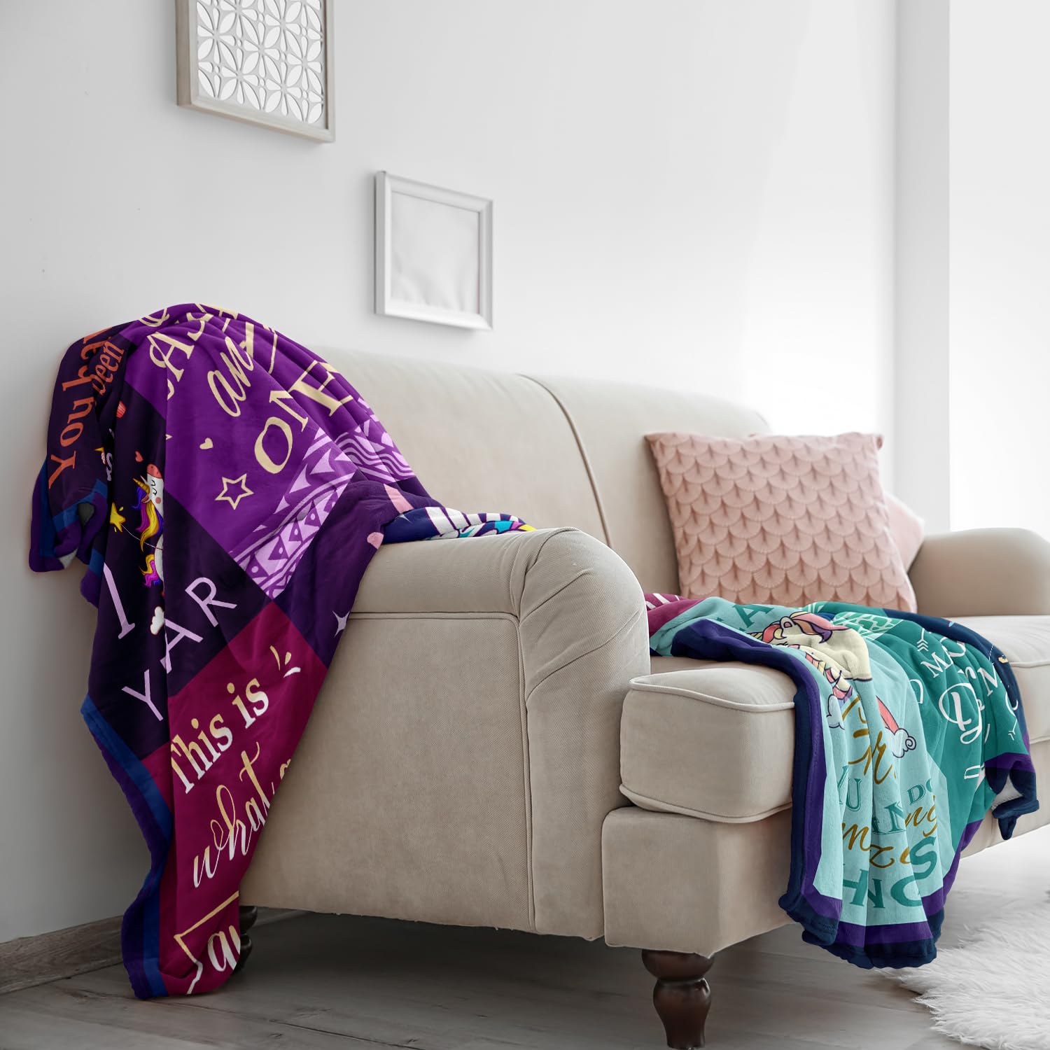 Solzien 1 Year Old Girl Birthday Gift Blanket 50''X40'', Gifts For 1/One Year Old Girl, One Year Old Girl Birthday Gifts, 1St Bi