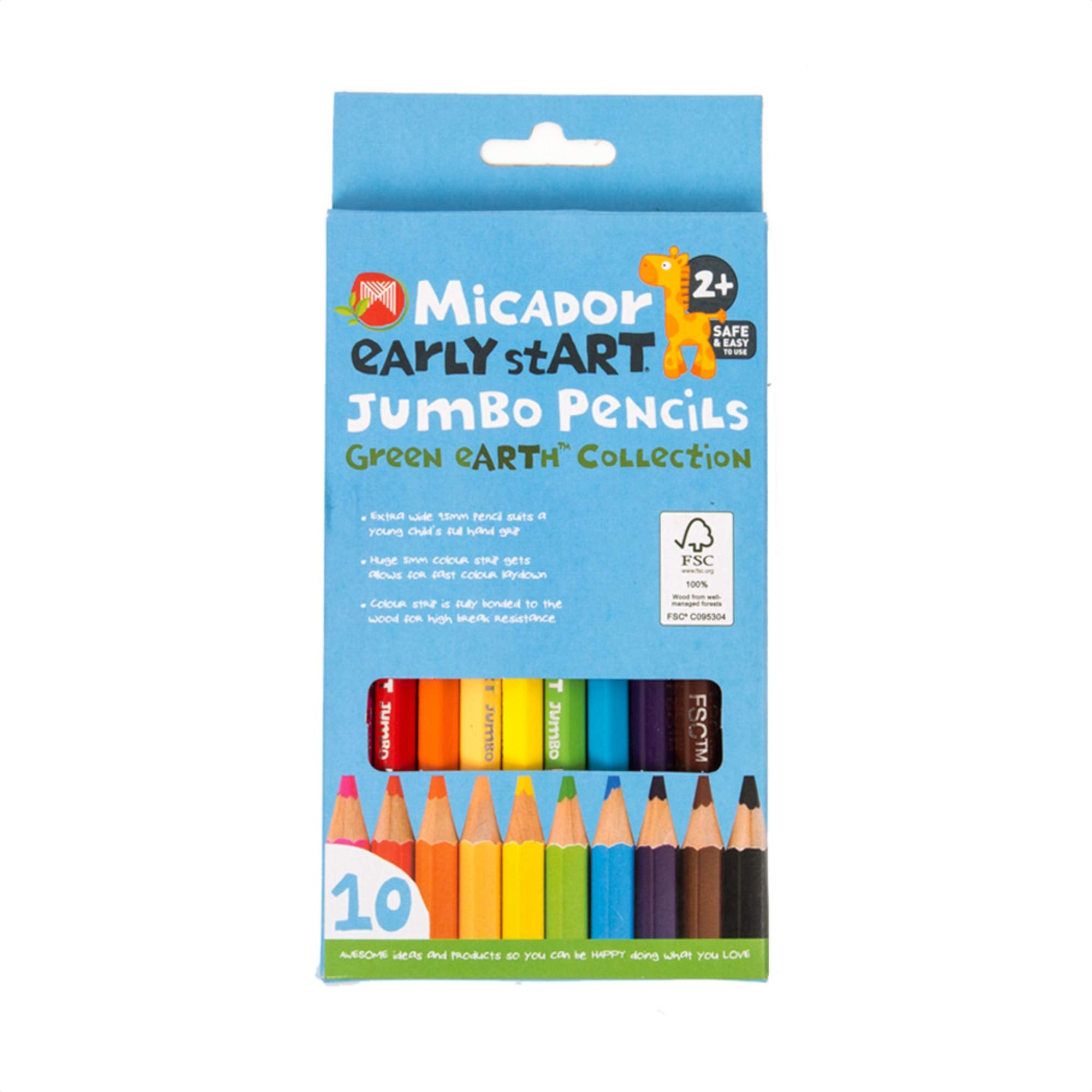 Micador Early Start Jumbo Colour Pencils, 10 Count