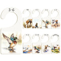 AnyDesign 8 pcs Wooden Baby Closet Dividers Baby Wardrobe Hanger Organizer Mallard Duck Dog Newborn to 24 Months Wooden Infant W