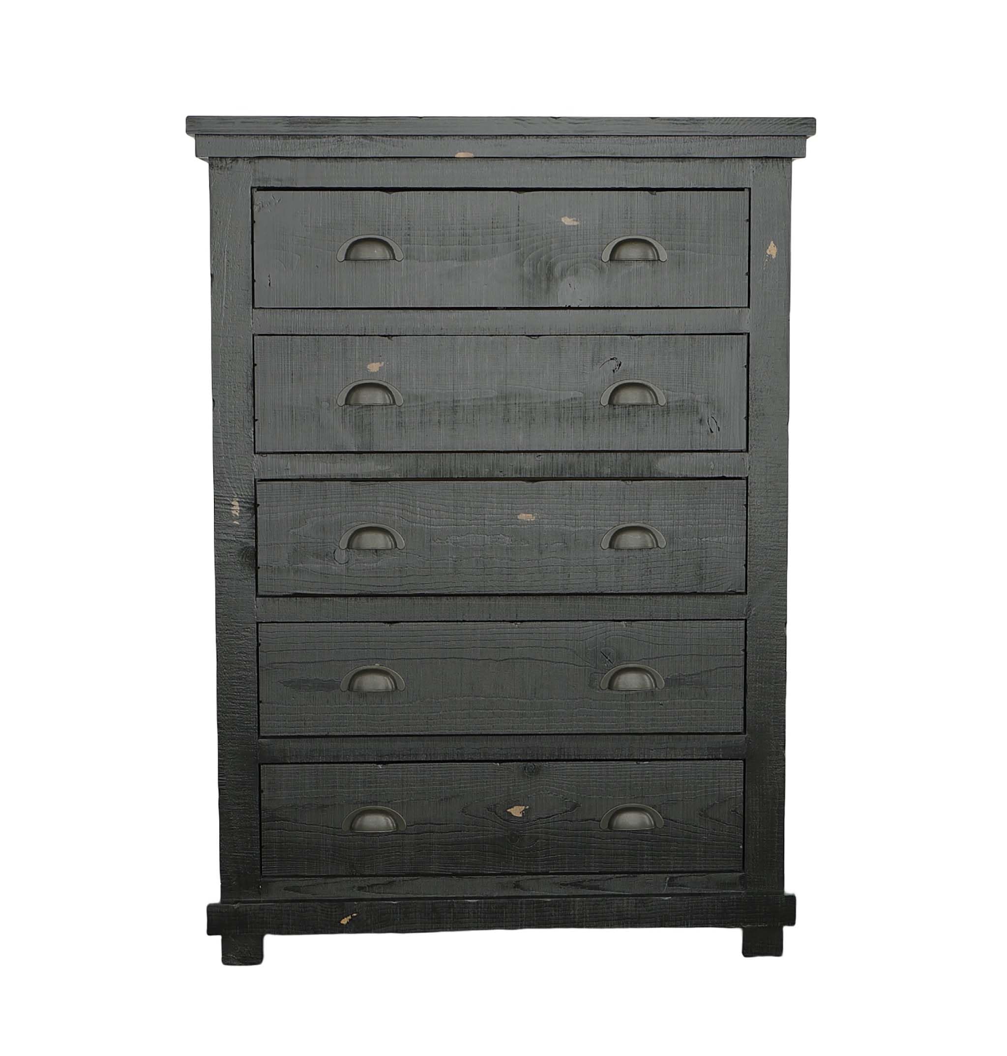 Progressive Furniture Willow Chest, 38&quot; X 18&quot; X 52&quot; H, Distressed Black