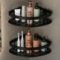 Kimee SelfAdhesive Aluminium Bathroom Corner Shelf  Wall Mounted Organizer Rack & Storage Stand for Toiletries (Quarter Circle