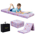 MeMoreCool Foldable Floor Mattress for Kids, Glow Butterfly Toddlers Trifold Nap Mat, Kids Folding Mattress Portable Sleeping Fu