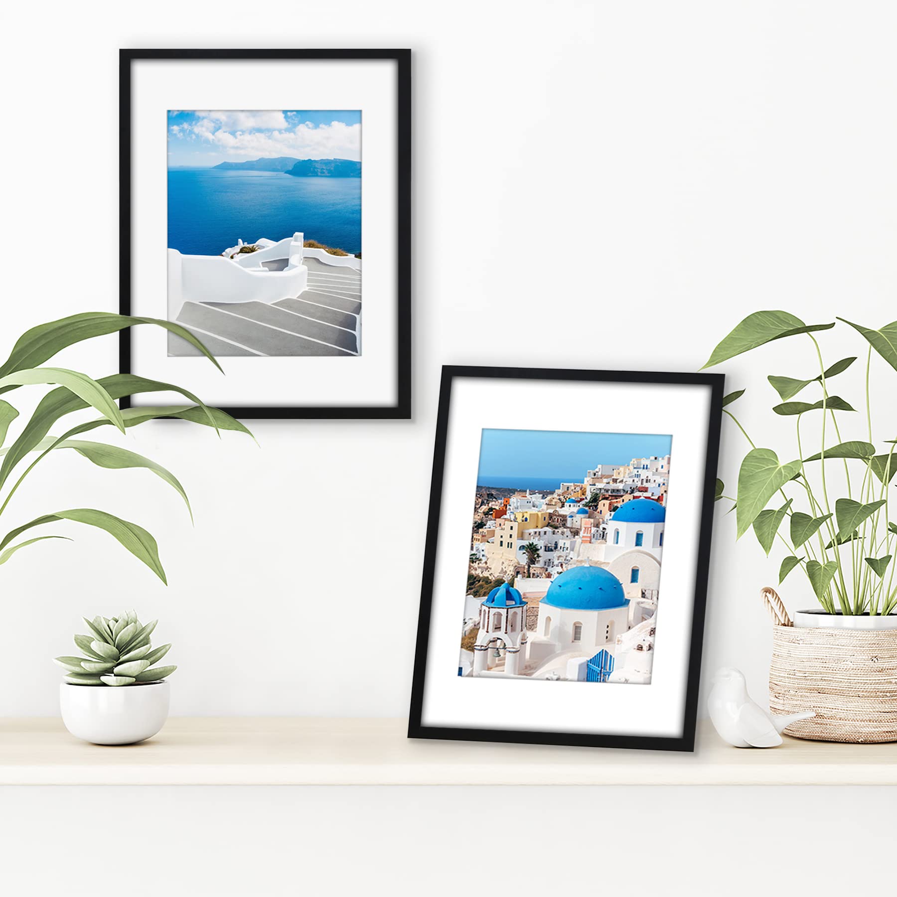 Americanflat 11X14 Picture Frame With Shatter-Resistant Glass - Set Of 2 - Use As 8X10 Frame With Mat Or 11X14 Frame Without Mat