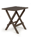 Camco 51886 Mocha Large Adirondack Portable Outdoor Folding Side Table, Perfect For The Beach, Camping, Picnics, Cookouts & More