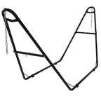 Sunnydaze Universal 2-Person Hammock Stand - 550-Pound Capacity - Heavy-Duty Steel Outdoor Hammock Stand - Fits 9 To 14 Foot Hammocks - Bronze