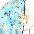 Jay Franco Bingo Plush Mini Pillow Buddy & 40 X 50 Inch Travel Throw Set - Kids Super Soft 2 Piece Bluey Blanket Set