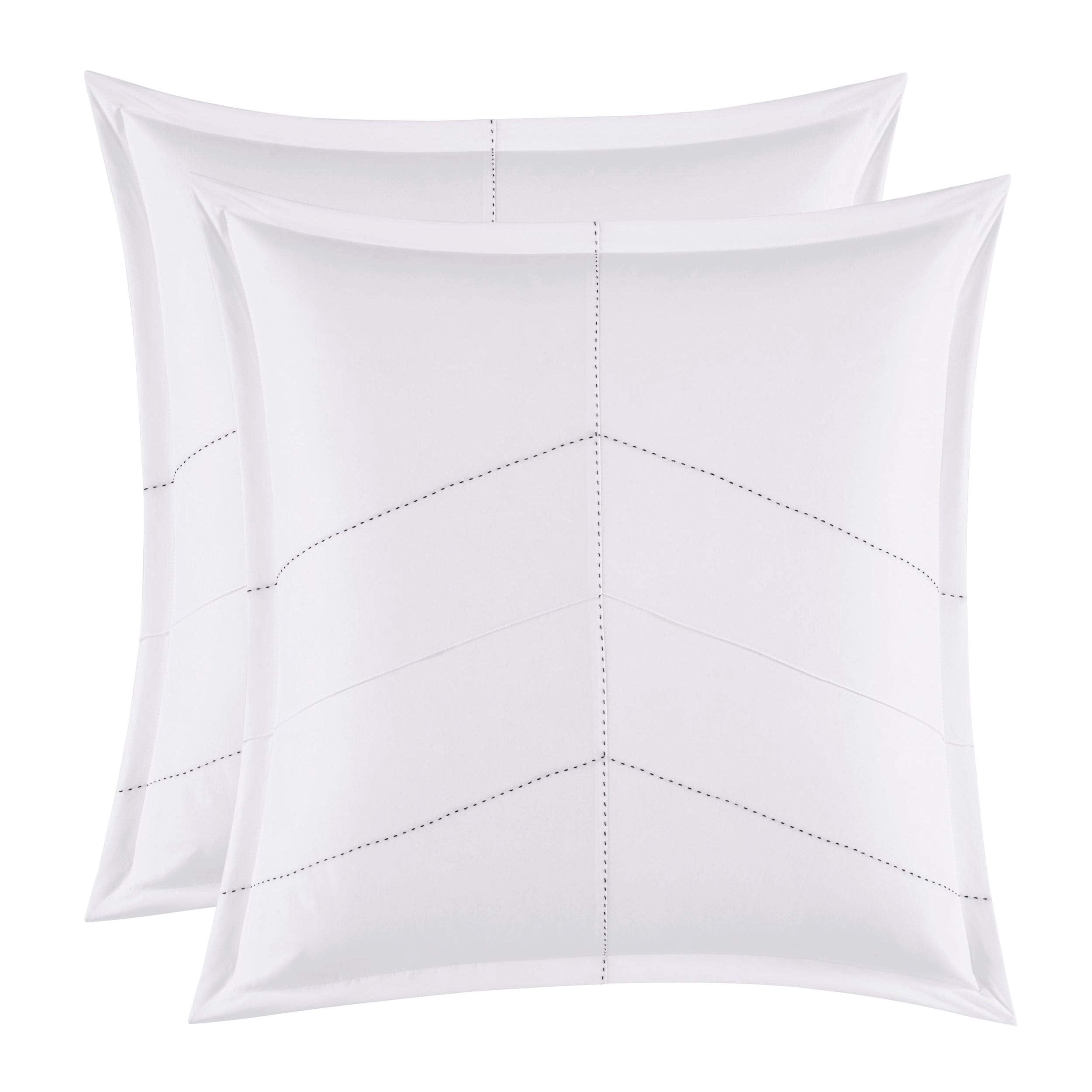 City Scene - Euro Sham Pillow Covers, Smooth & Soft Bedding, Stylish Home Decor (Courtney White, 2 Piece)