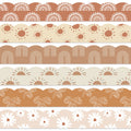 Whaline 82Ft Modern Boho Bulletin Board Borders Boho Decoration Borders Retro Floral Daisy Sun Trim Border Boho Bulletin Board S