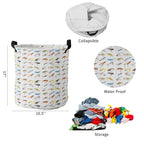 17-Inch Laundry Hamper Foldable Laundry Basket, Seaside Fishing Waterproof Clothes Hamper For Bathroom Bedroom Living Room, Vari