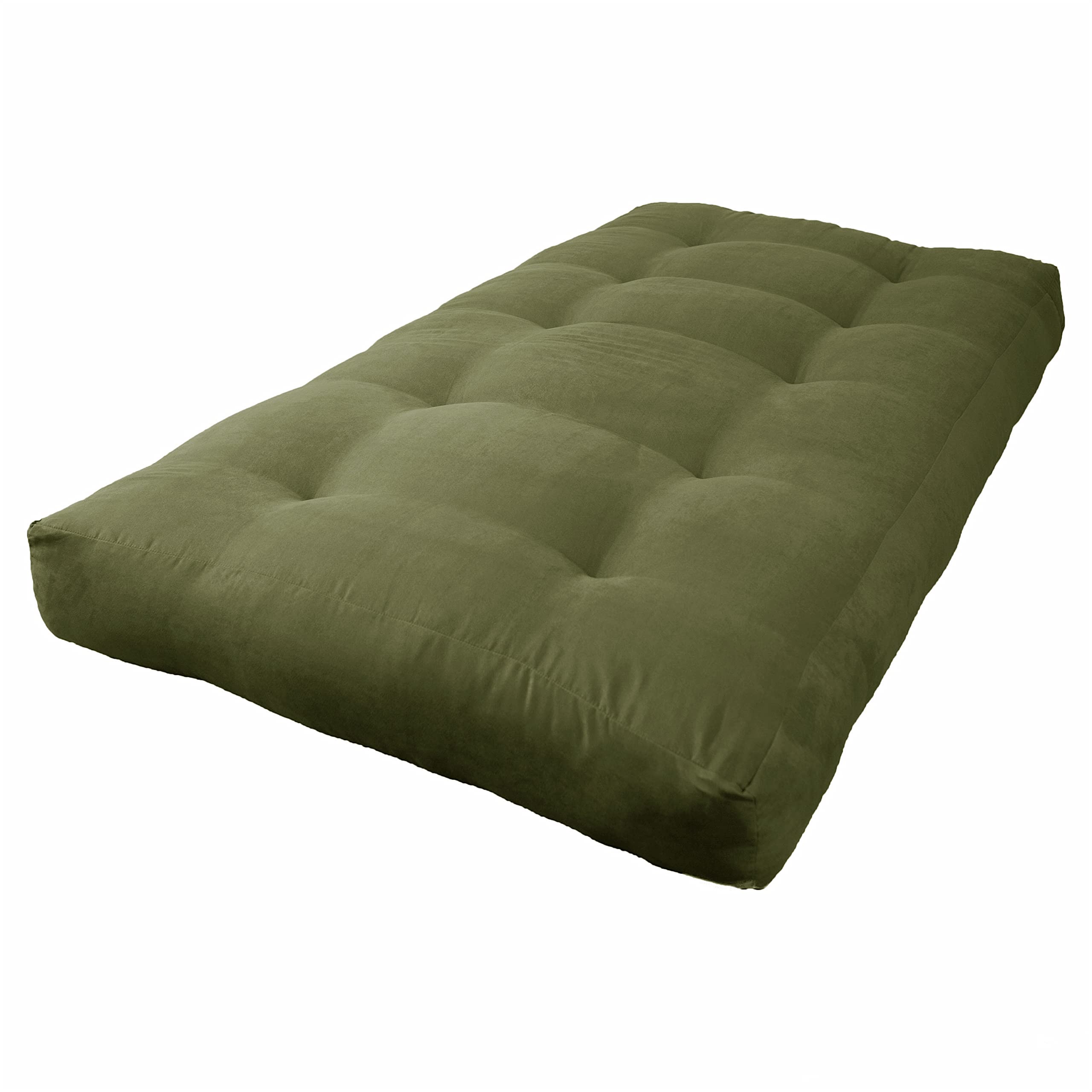 Blazing Needles Vitality 7&quot; Microsuede Futon Mattress, Twin, Sage Green