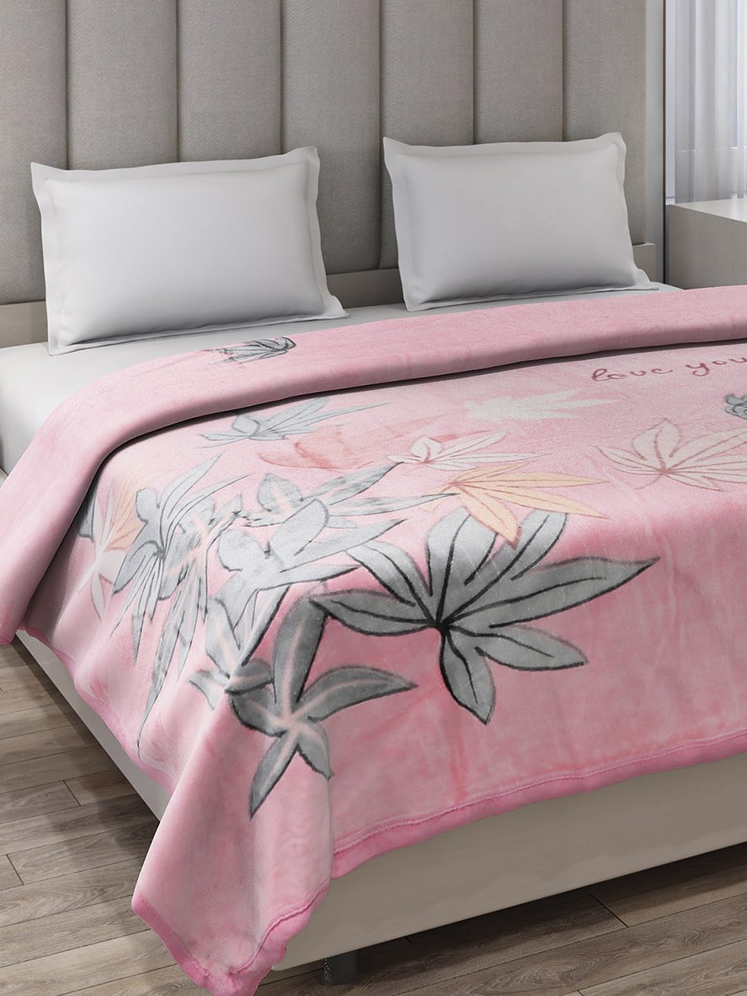 Monte Carlo Dubble Bed Winter Blanket Roman Plus 1 Ply Super Soft 263 GSM, (240x220 CM), Baby Pink