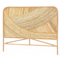 Baxton Studio Delphi Modern Bohemian Natural Brown Rattan Queen Size Standalone Headboard