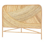 Baxton Studio Delphi Modern Bohemian Natural Brown Rattan Queen Size Standalone Headboard