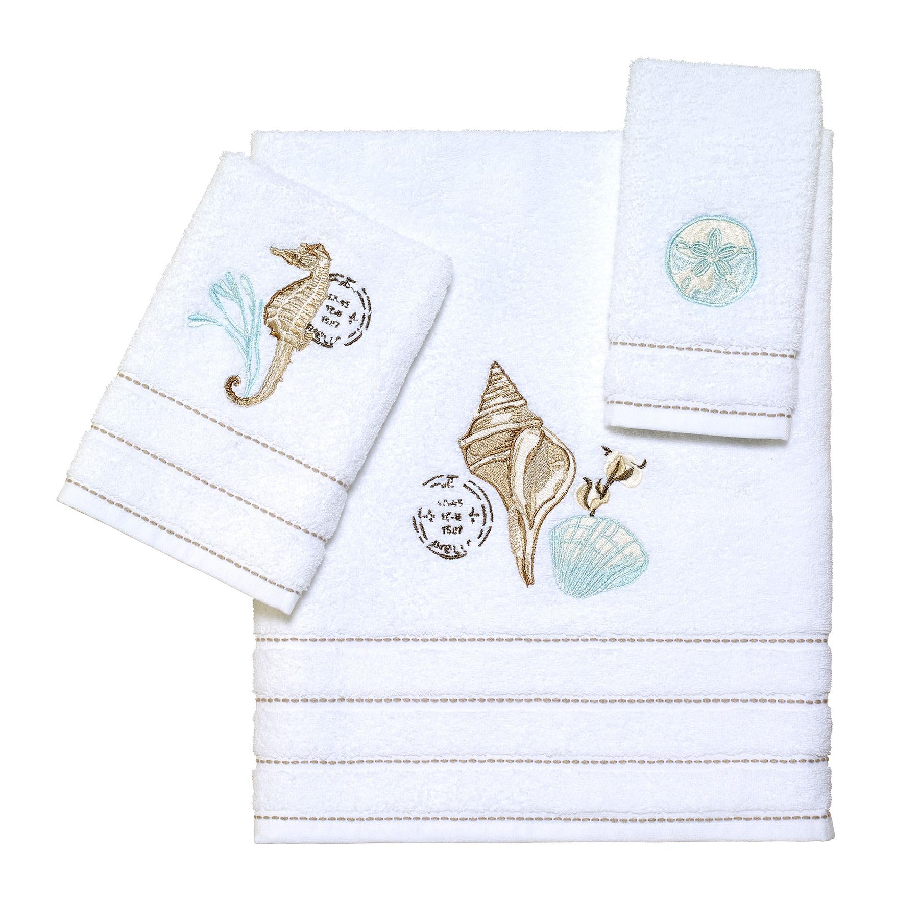 Avanti Linens - Hand Towel, Soft & Absorbent Cotton, Farmhouse Inspired Bathroom Decor (Farmhouse Shell Collection)