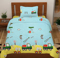 Goldzen All Season Single Bed Kids Ac Comforter | Duvet | Blanket | Quilt. Size (60 X 90 Inches). Truck Print