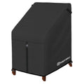 Porch Shield Patio Stackable Chair Covers - Waterproof Outdoor Stack of Chair Cover - 27W x 36D x 46H inch, Black