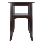 Ergode Wood Camden End Table - Coffee Finish, Solid Wood Construction, Stylish Flared Legs, Lower Shelf for Storage, Easy Assembly - 22.4' W x 17.3' D x 25.9' H