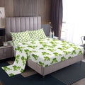 Kids Frog Sheet Set Cute Green Frogs Bed Sheets For Boys Girls Children Wild Animal Decor Bed Sheet Set Kawaii Pattern Bedding S