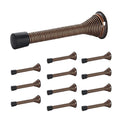 Ravinte Door Stoppers, 12 Pack Spring Door Stops With Rubber Bumper, Oil Rubbed Bronze Door Stoppers For Bottom Of Door