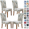 Springrico Chair Covers For Dining Room Set Of 4, Stretch Dining Chair Cover, Washable Spandex Kitchen Parsons Chair Slipcovers,