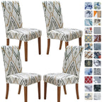 Springrico Chair Covers For Dining Room Set Of 4, Stretch Dining Chair Cover, Washable Spandex Kitchen Parsons Chair Slipcovers,