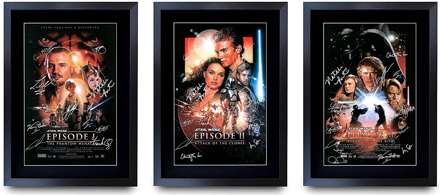 HWC Trading Star Wars Prequel Trilogy Collection Natalie Portman 16 x 12 inch Gifts Printed Poster Signed Autograph Picture for 